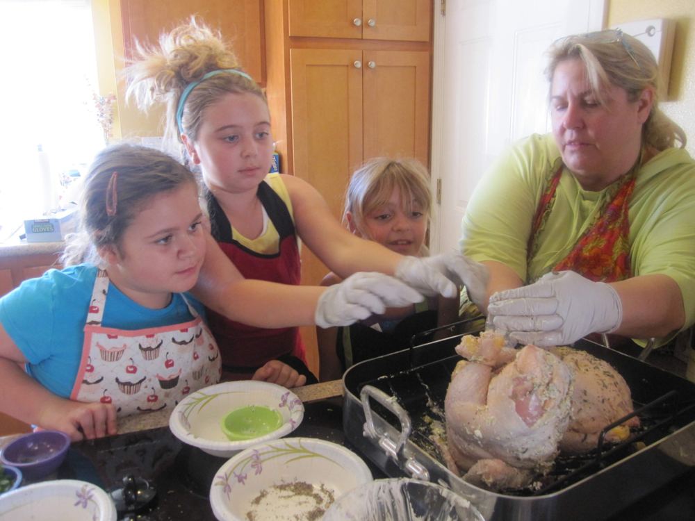 Getting the turkey ready, 2011